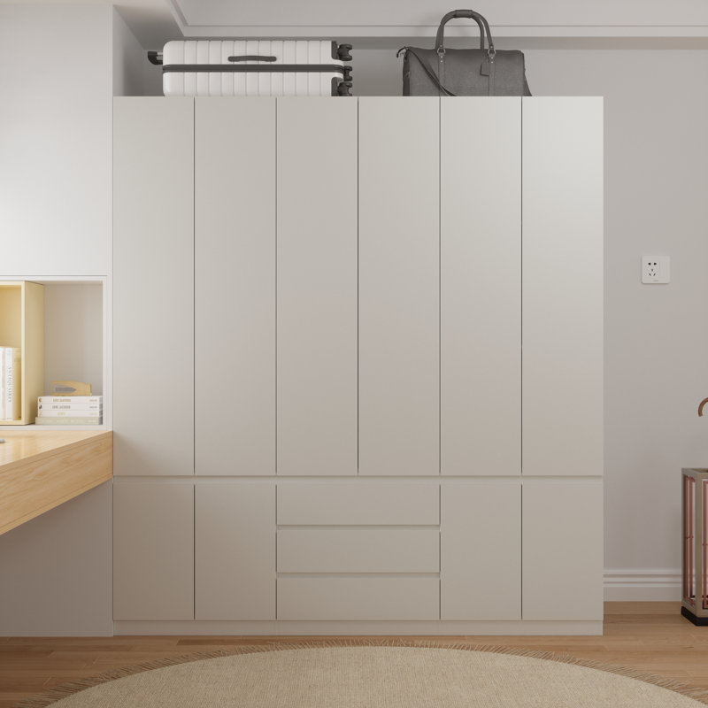 Latitude Run® Fabin 6 Door Large Armoire Wardrobe Closet & Reviews